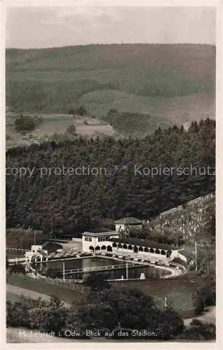 AK / Ansichtskarte Michelstadt Odenwald Hessen Blick auf das Stadion