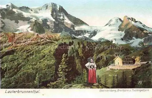 AK / Ansichtskarte Lauterbrunnental mit Obersteinberg Breithorn und Tschingelhorn