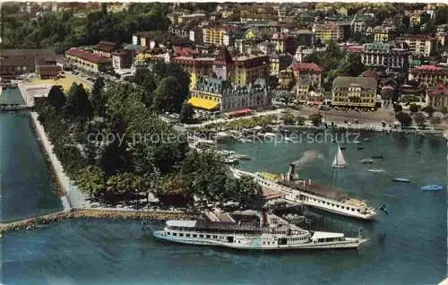 AK / Ansichtskarte Ouchy LAUSANNE VD Le port vue aerienne