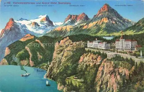 AK / Ansichtskarte Vierwaldstaedtersee Vierwaldstaettersee SZ mit Grand Hotel Seelisberg