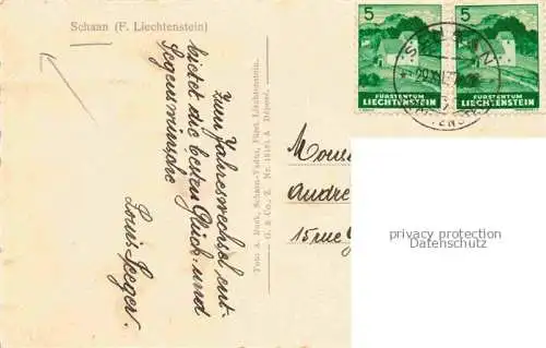 AK / Ansichtskarte Schaan  Liechtenstein FL Panorama Frau mit Kindern in Landestracht