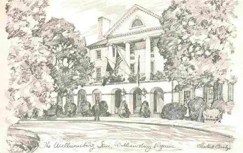 AK / Ansichtskarte Williamsburg Virginia USA Williamsburg Inn Illustration