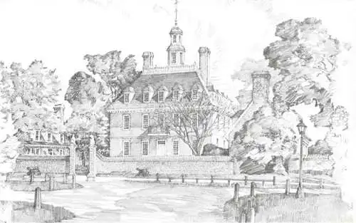 AK / Ansichtskarte Williamsburg Virginia USA Governor's Palace Illustration