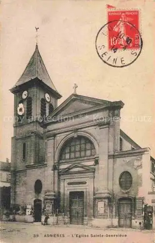 AK / Ansichtskarte ASNIERES  92-SUR SEINE Hauts-de-Seine Eglise Sainte Genevieve
