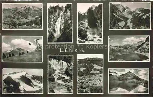 AK / Ansichtskarte Lenk Simmental BE Teilansichten Wasserfaelle Skilift Seepartien Panorama