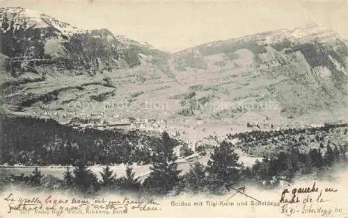 AK / Ansichtskarte Goldau Arth SZ mit Rigi Kulm und Scheidegg