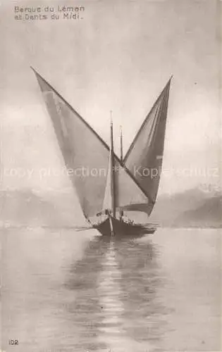 AK / Ansichtskarte Lac Leman Genfersee GE Barque du Leman et Dents du Midi