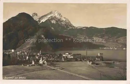 AK / Ansichtskarte Stansstad Nidwalden NW Panorama mit Pilatus