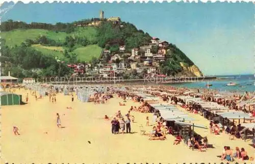AK / Ansichtskarte SAN SEBASTIAN  DONOSTIA Saint-Sebastien Pais Vasco ES Ondarreta y Monte Igueldo