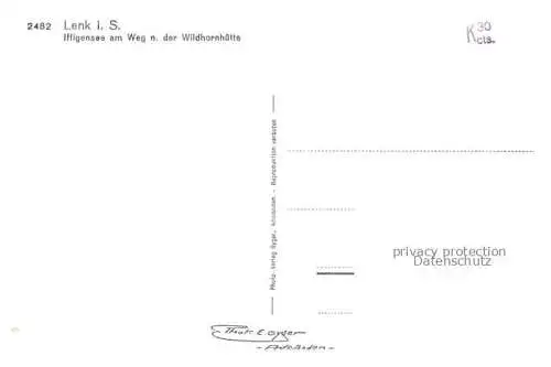 AK / Ansichtskarte Lenk Simmental BE Iffigensee am Weg zur Wildhornhuette