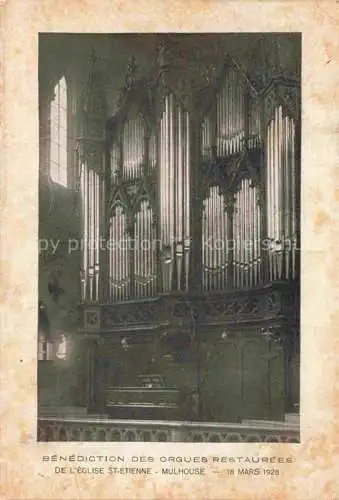AK / Ansichtskarte Orgel Kirchenorgel Organ Orgue Benediction des Mulhouse