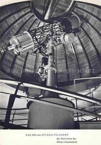 AK / Ansichtskarte Sternwarte Urania Observatorium Das 435 mm Spiegelteleskop