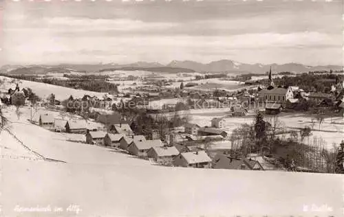 AK / Ansichtskarte Heimenkirch Winterpanorama Allgaeuer Alpen