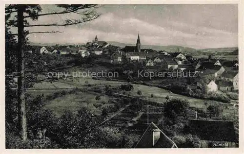 AK / Ansichtskarte Huenfeld Fulda Hessen Panorama Ansicht mit Kirche