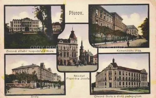 AK / Ansichtskarte Prerov  Olomouc Prerau Olmuetz CZ Skola Komenskeho trida Namesti Frantiska Josefa Skoly Obecna skola