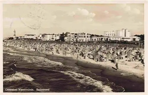 AK / Ansichtskarte WARNEMueNDE Ostseebad Rostock Badestrand
