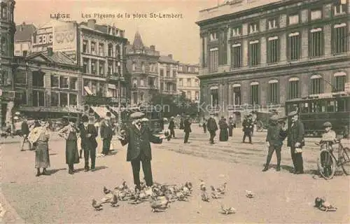 AK / Ansichtskarte LIEGE  Luettich Luik Belgie Les Pigeons de la Place Saint Lambert