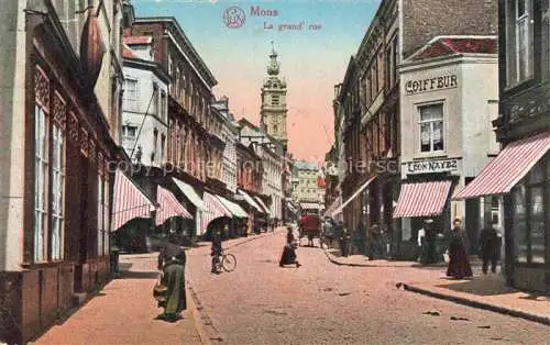AK / Ansichtskarte MONS  Belgie La Grande Rue Feldpost