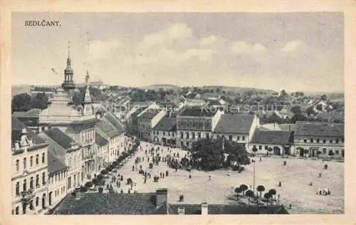 AK / Ansichtskarte Sedlcany Selcan Pribram CZ Stadtzentrum Platz