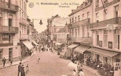 AK / Ansichtskarte Blankenberghe BLANKENBERGE Belgie Rue de l'Ouest Weststraat