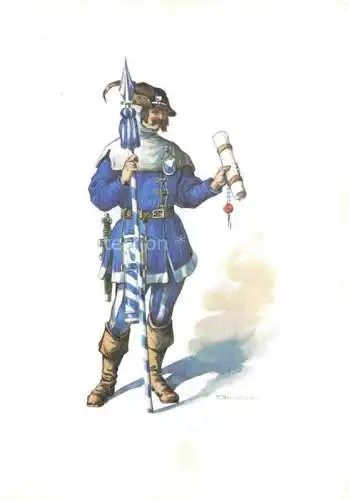 AK / Ansichtskarte BOSCOVITS Fritz (1871-1965) Kuenstlerkarte Schweiz Standeslaeufer von Zuerich Kostuem XV Jahrh.