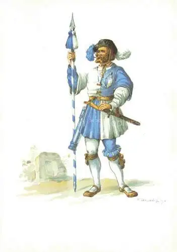 AK / Ansichtskarte BOSCOVITS Fritz (1871-1965) Kuenstlerkarte Schweiz Standeslaeufer von Luzern Kostuem XVI Jahrh.