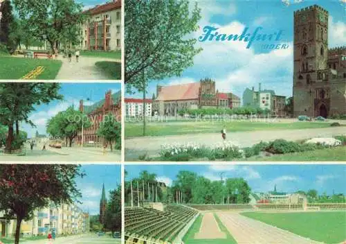 AK / Ansichtskarte FRANKFURT ODER Parkpartien Schloss Kirche Stadion