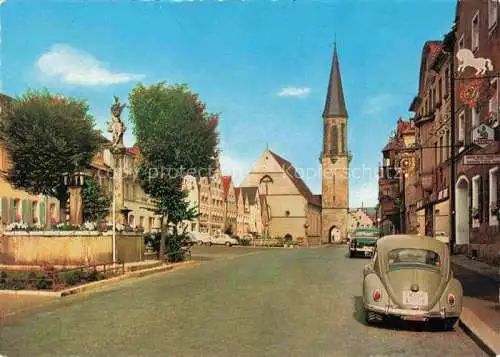 AK / Ansichtskarte Kemnath Stadt Marktplatz Blick zur Kirche