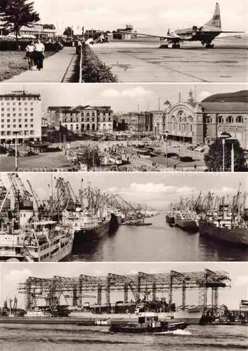 AK / Ansichtskarte Flughafen Airport Aeroporto Bremen Flugplatz Hauptbahnhof ueberseehafen 