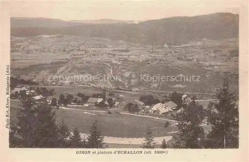 AK / Ansichtskarte Giron Nantua 01 Ain Vue panoramique Plateau d'Echallon