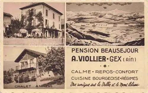AK / Ansichtskarte Gex-la-Faucille 01 Ain Vue panoramique Pension Beausejour Chalet Annexe