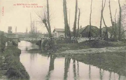 AK / Ansichtskarte Donville-les-Bains Avranches 50 Manche Le pont et la rivière