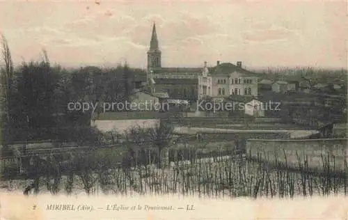 AK / Ansichtskarte Miribel Bourg-en-Bresse 01 Ain Eglise et le Pensionnat