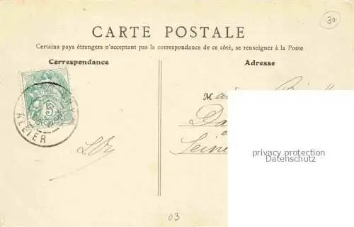 AK / Ansichtskarte VICHY 03 Allier Rue Cunin-Gridaine et le parc