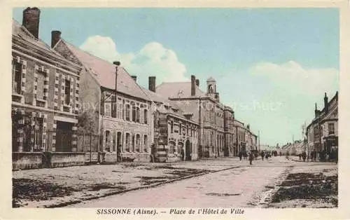 AK / Ansichtskarte Sissonne LAON 02 Aisne Place de l'Hôtel de Ville