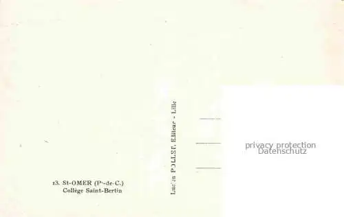 AK / Ansichtskarte St-Omer  62 Pas-de-Calais College Saint Bertin