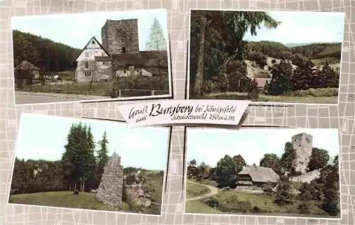 AK / Ansichtskarte Burgberg Koenigsfeld Schwarzwald BW Gasthaus Pension Kranz Burgruine Teilansichten