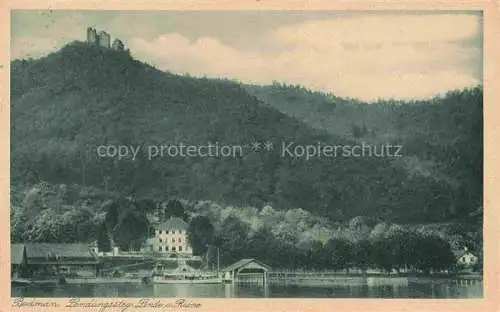 AK / Ansichtskarte Bodman-Ludwigshafen Bodensee Landungssteg Linde und Ruine