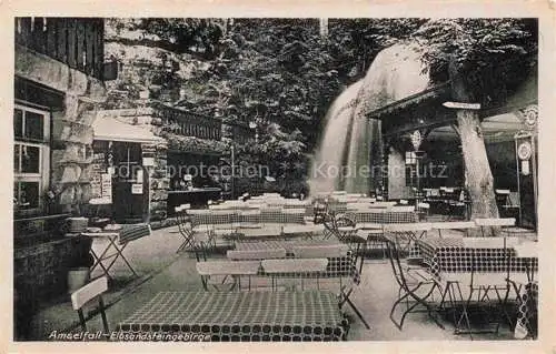 AK / Ansichtskarte Amselfall Rathen Saechsische Schweiz Terrasse Restaurant