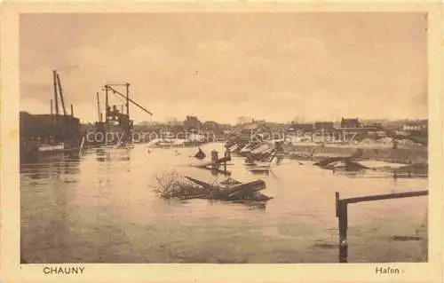 AK / Ansichtskarte Chauny LAON 02 Aisne Le port Hafen Feldpost
