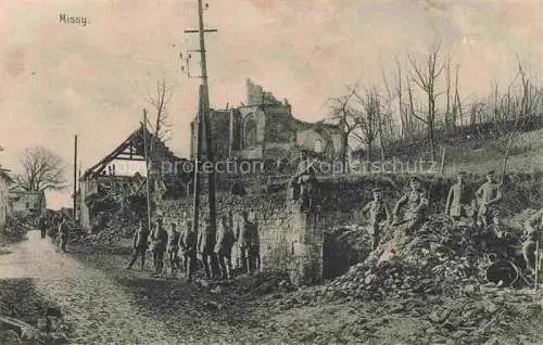 AK / Ansichtskarte Missy-aux-Bois Soissons 02 Aisne Zerstoerte Haeuser Truemmer 1. Weltkrieg