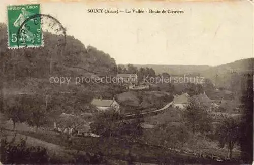 AK / Ansichtskarte Soucy Soissons 02 Aisne Panorama la vallee Route de Coeuvres