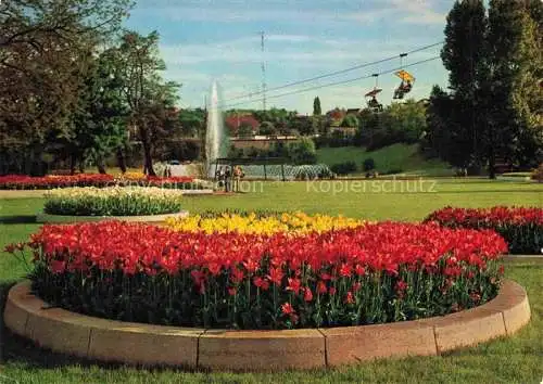 AK / Ansichtskarte BUGA Bundesgartenschau Stuttgart Blumenrondelle Wasserspiele