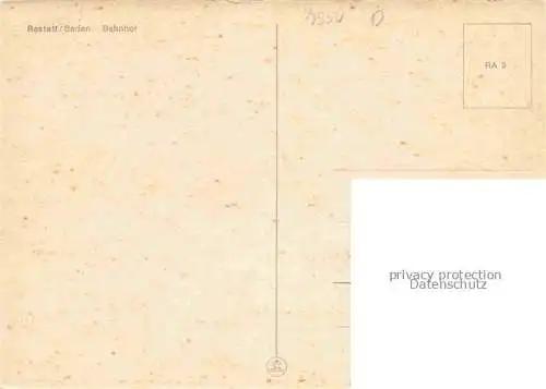 AK / Ansichtskarte RASTATT Baden BW Bahnhof