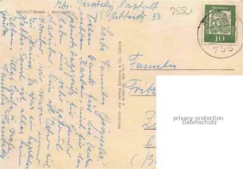 AK / Ansichtskarte RASTATT Baden BW Marktplatz