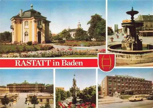 AK / Ansichtskarte RASTATT Baden BW Pagodenburg Brunnen Barockschloss Stadtkirche Gebaeude