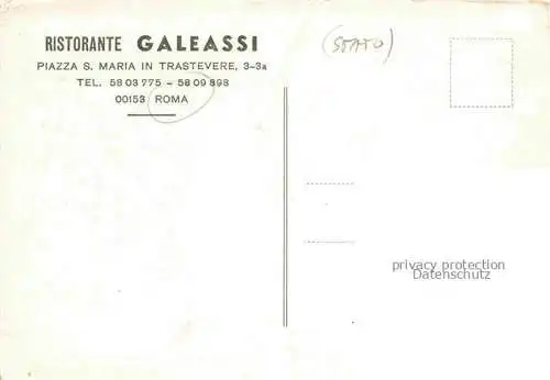 AK / Ansichtskarte ROMA  Rom Lazio IT Ristorante Galeassi Piazza S Maria