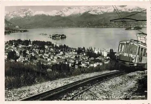AK / Ansichtskarte Stresa Borromeo Lago Maggiore IT Panorama Bergbahn