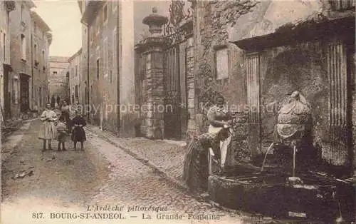 AK / Ansichtskarte Bourg-St-Andeol  Privas 07 Ardeche La Grande Fontaine