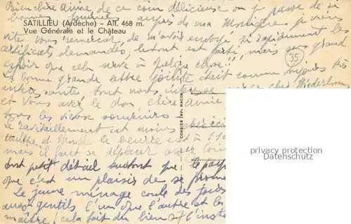 AK / Ansichtskarte Satillieu Tournon 07 Ardeche Vue generale et le Chateau